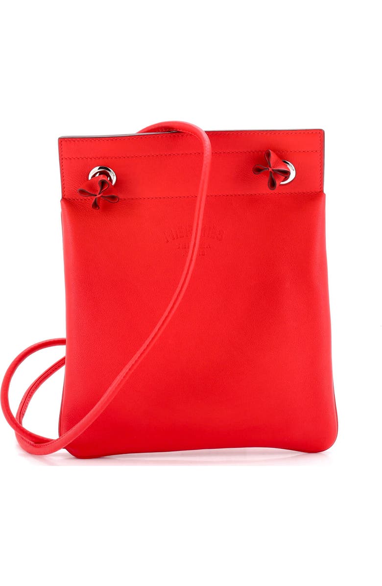 Pre-Owned Hermes Aline Bag Milo Lambskin and Swift Mini, Main, color, Rouge De Coeur