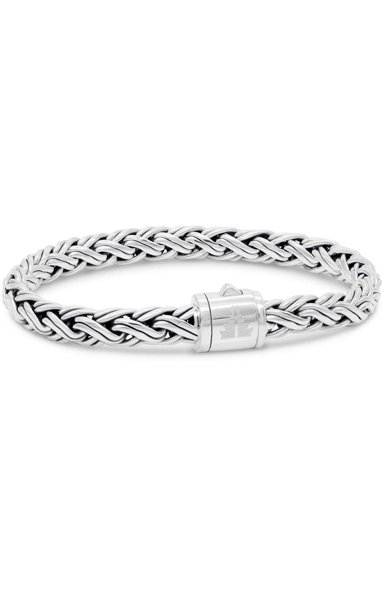 DEVATA Paddy Oval 7mm Chain Bracelet in Sterling Silver, Main, color, Silver