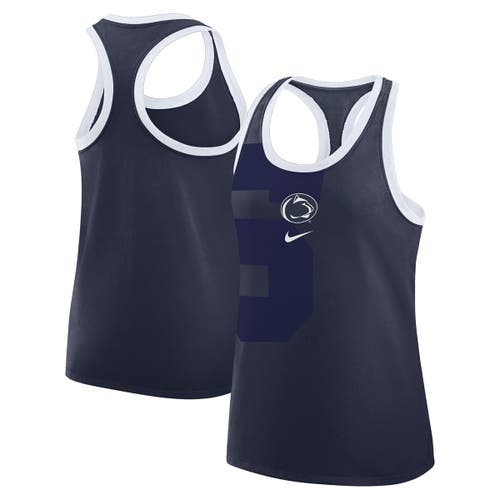 Nike Navy Penn State Nittany Lions Primetime Racerback Tri-blend Tank Top