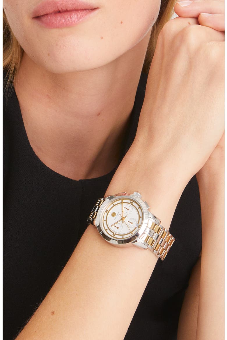 The Tory Two-Tone Chronograph Bracelet Watch, 37mm, Alternate, color, TWO-TONE