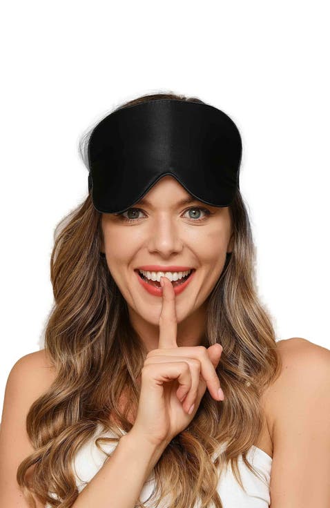 2 Pcs Silk Elastic Band Sleep Eye Mask Set