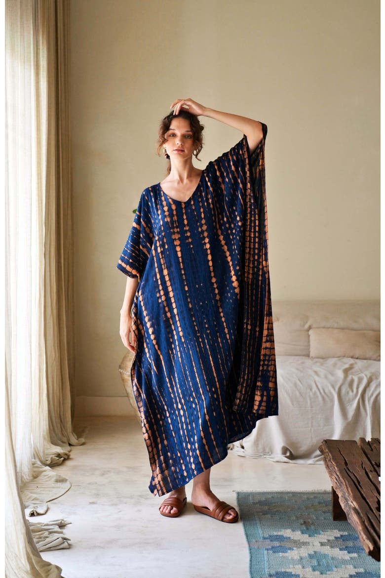 Natalie Kaftan Dress, Alternate, color, Ocean Blue