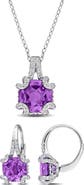 DELMAR Amethyst Necklace & Earrings Set