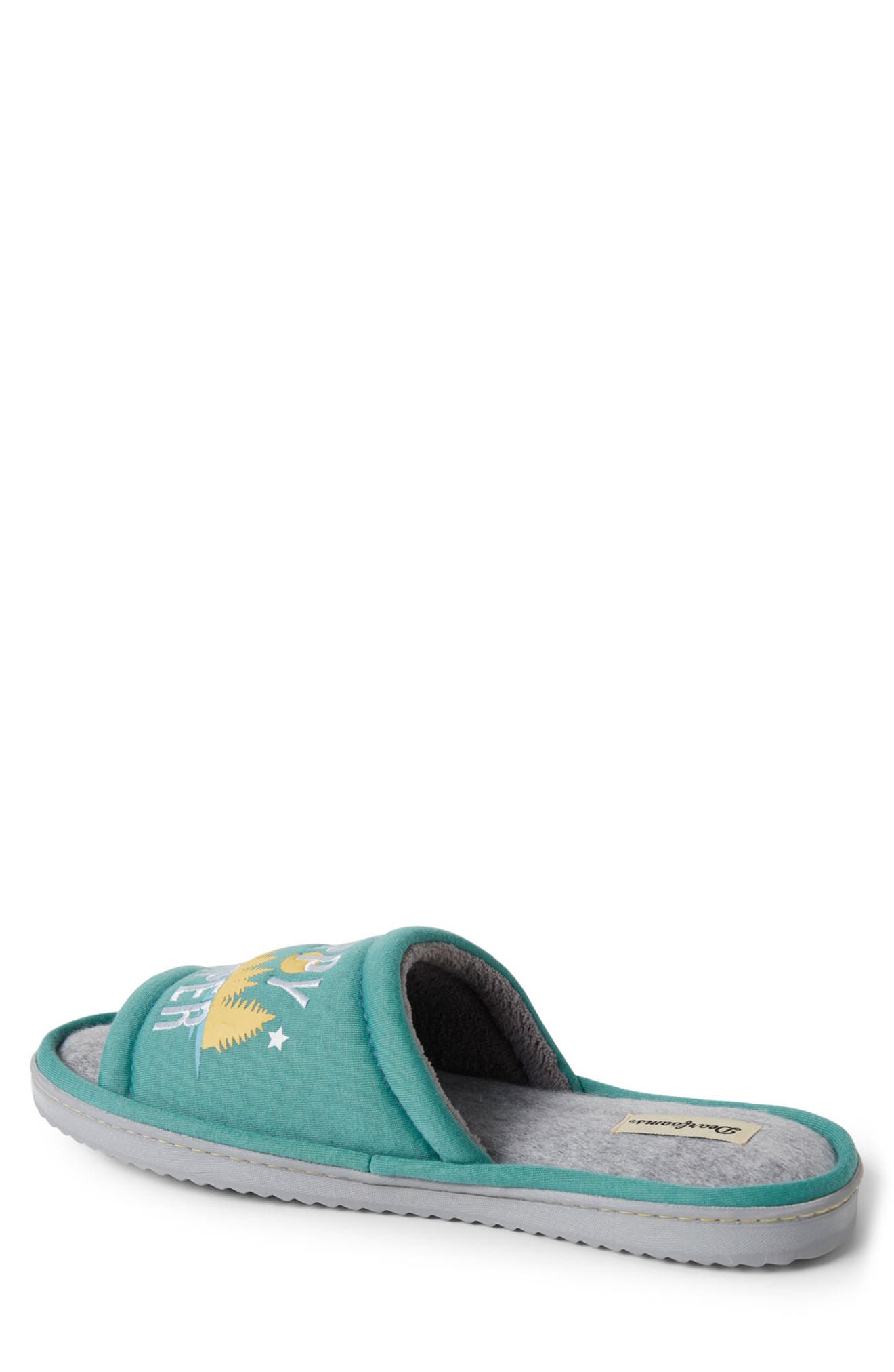 DEARFOAMS Lennox Happy Camper Slipper, Alternate, color, 