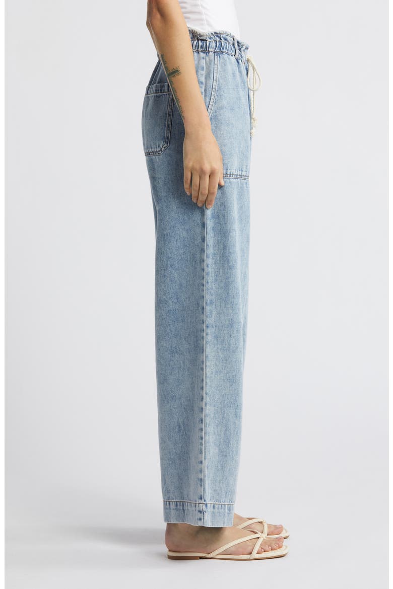 Ryan Wide Leg Drawstring Jeans, Alternate, color, FADED INDIGO