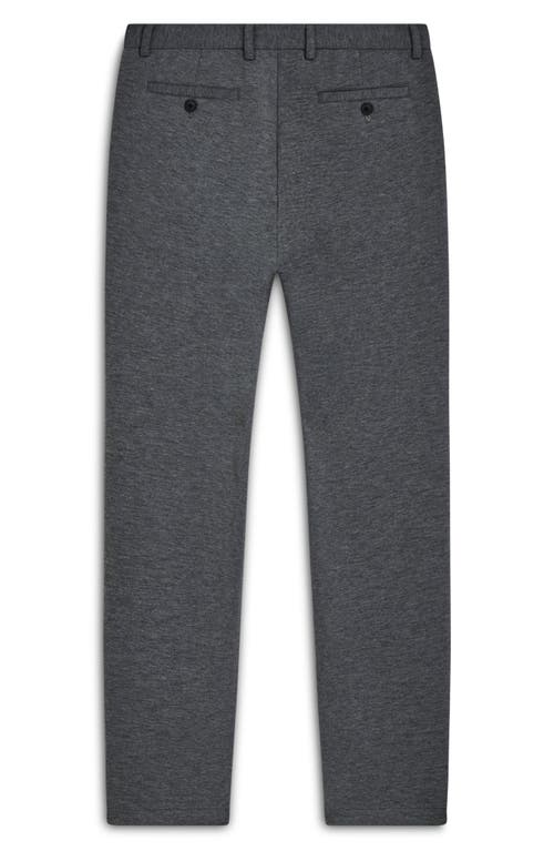 Bugatchi Slim Tailored Fit Flat Front Soft Touch Knit Dress Pants In Gray