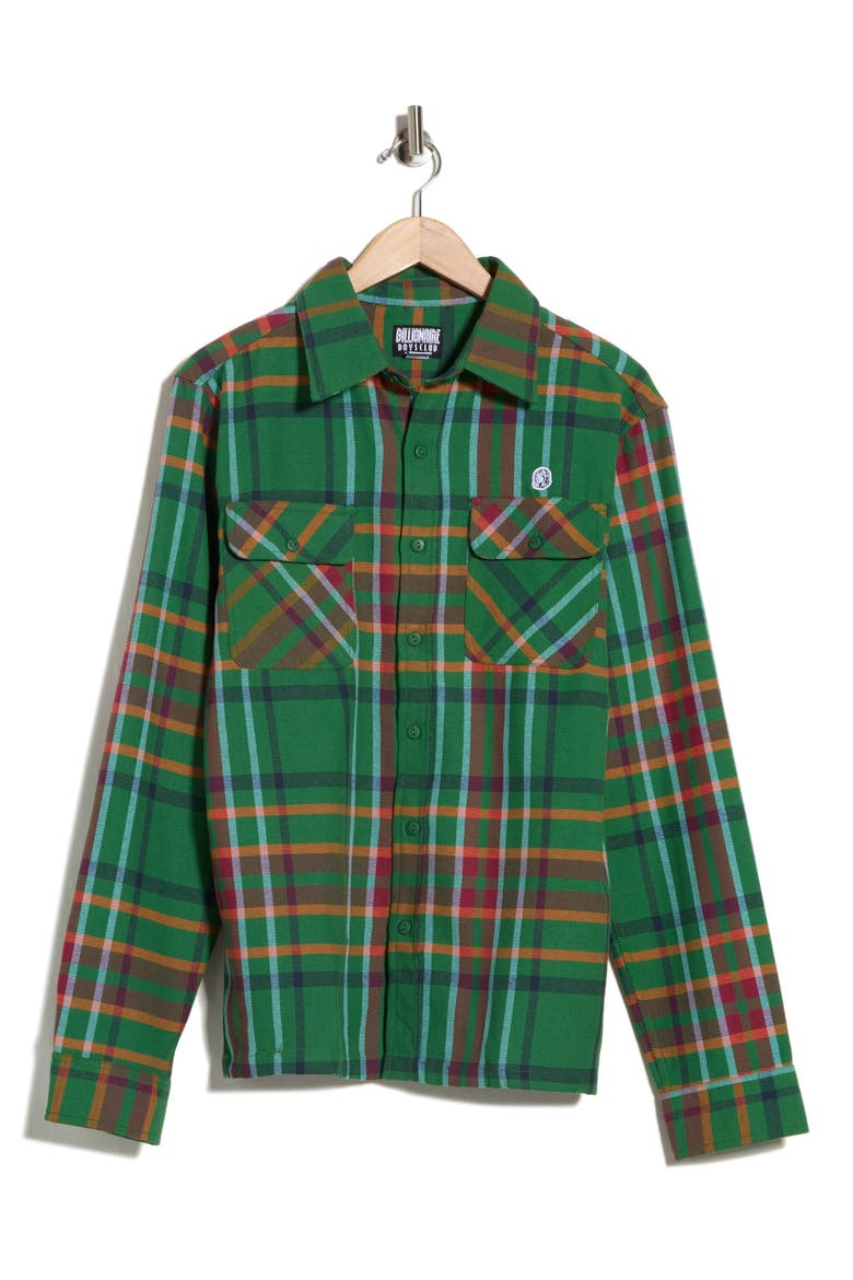 BB Moonshot Plaid Cotton Buttoin-Up Shirt, Alternate, color, EDEN