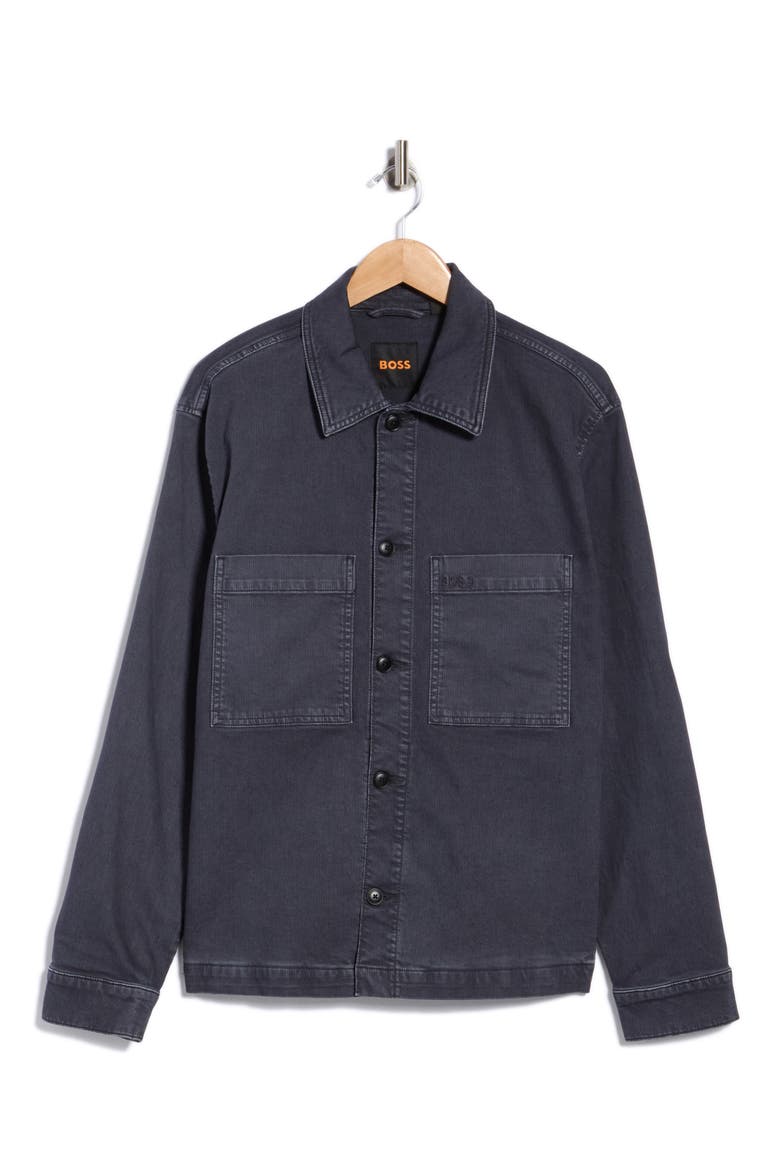 Laredo Cotton Blend Shirt Jacket, Main, color, DARK BLUE