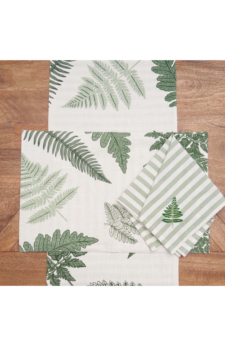 C&F Home Botanical Forest Hemstitch Set of 6 Cloth Napkins, Alternate, color, Green