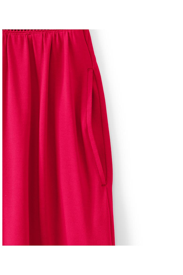 Cotton Modal Embellished Trim Maxi Dress, Alternate, color, Berry Rouge