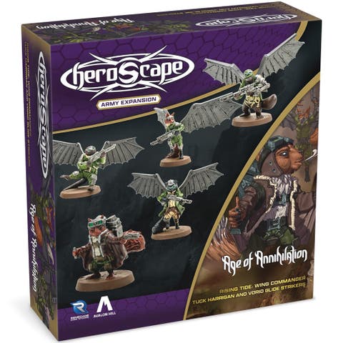 Heroscape Rising Tide Wing Commander Tuck Harrigan & Vorid Glidestrikers Army Expansion