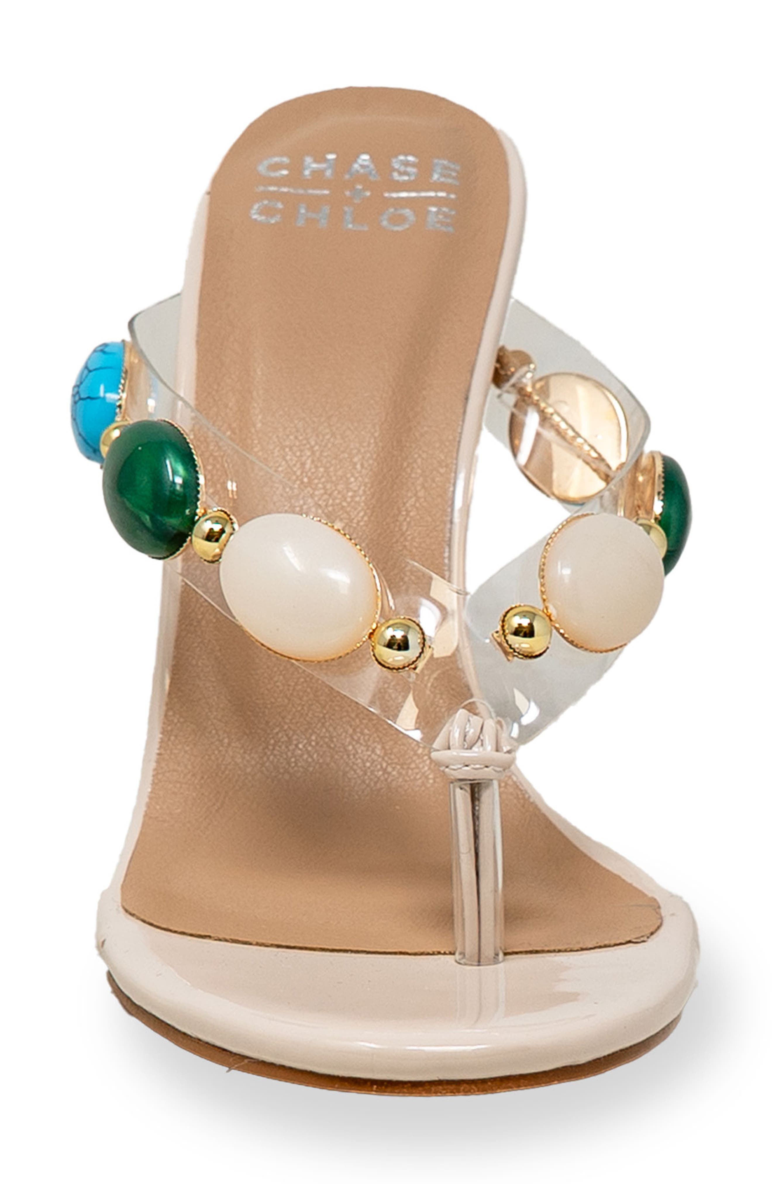Beaded Strap Sandal, Alternate, color, WHITE PATENT