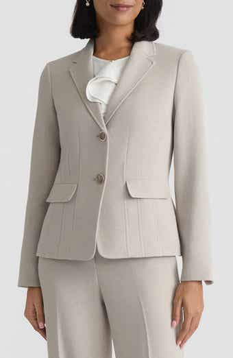 Pebble Crepe Two-Button Blazer
