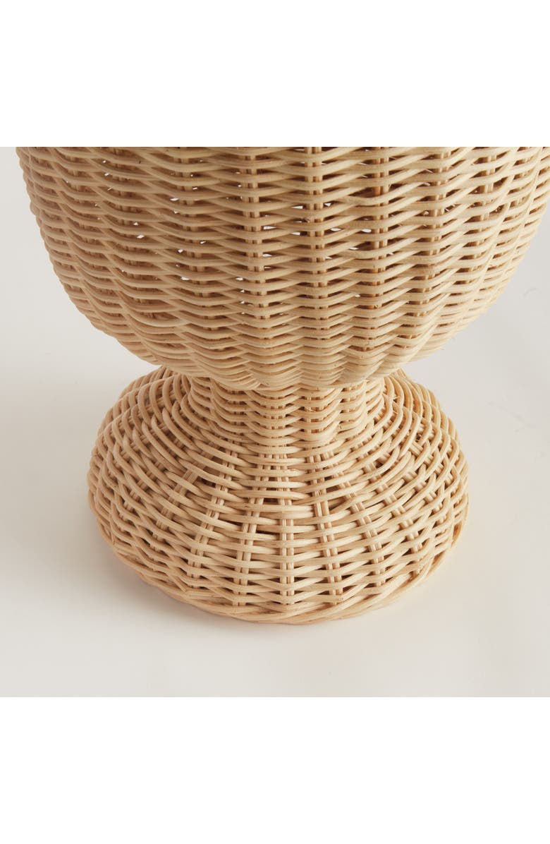 Napa Home & Garden Myra Rattan Scalloped Edge Footed Urn - Natural Rattan Decor, Alternate, color, Brown