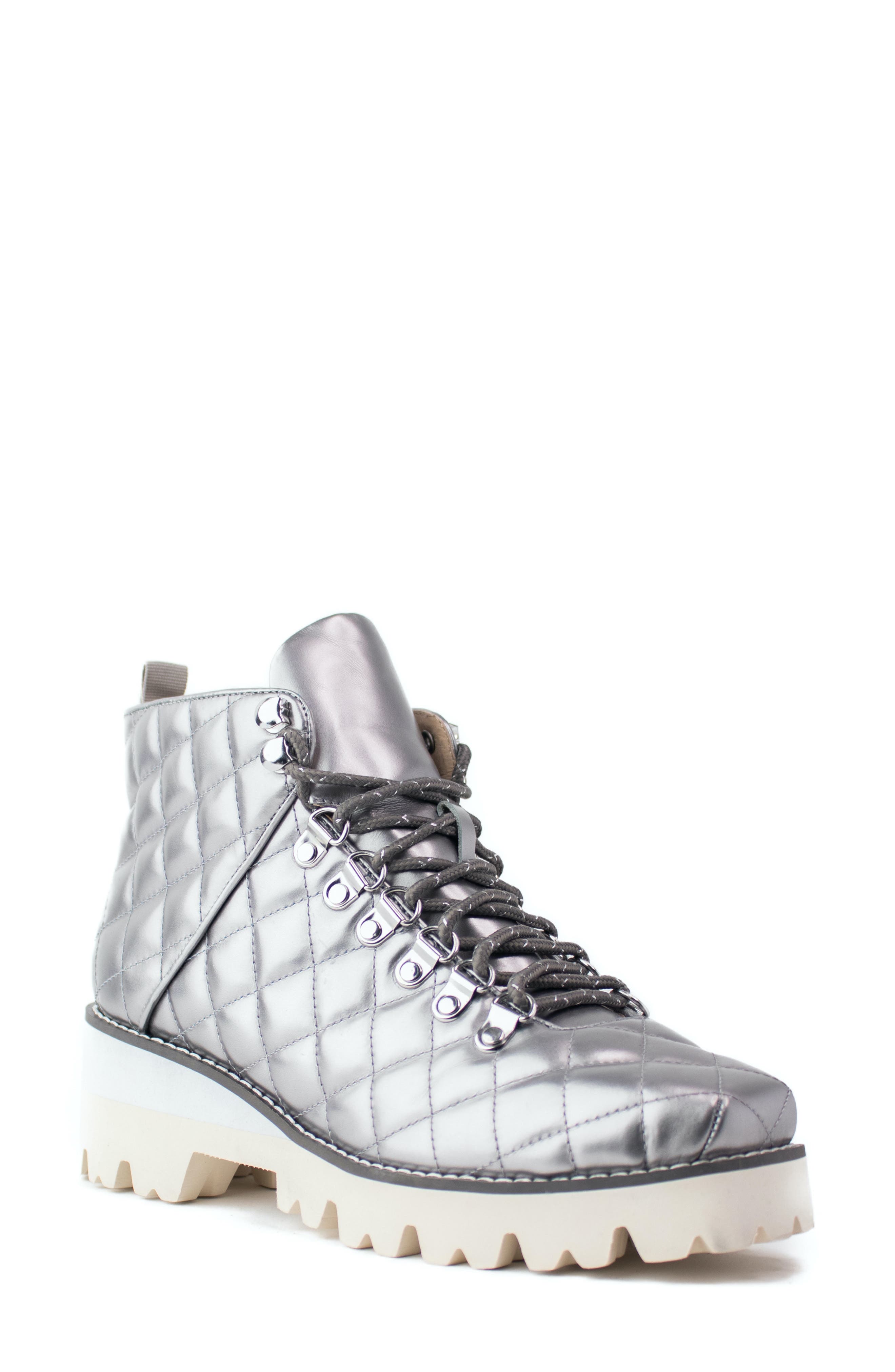 Heaven Lace-Up Boot, Main, color, ANTHRACITE GRAY FABRIC