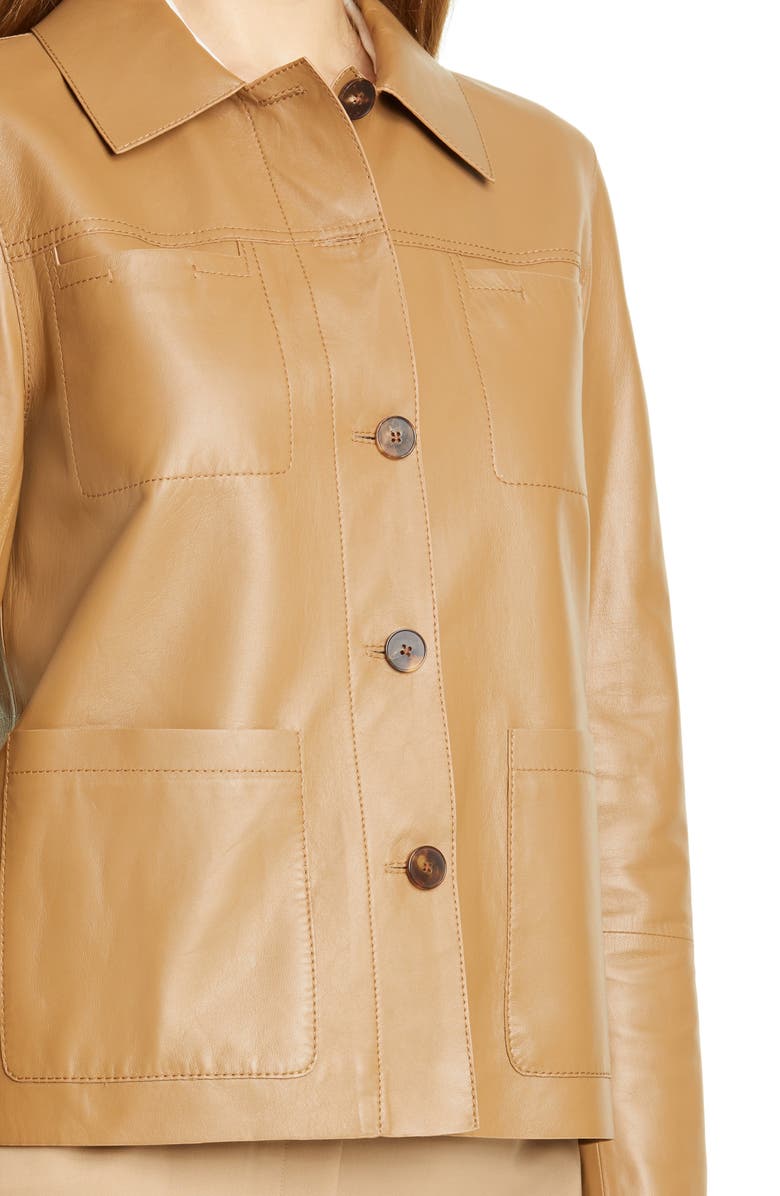 Lafayette 148 New York Tomasa Leather Jacket, Alternate, color,