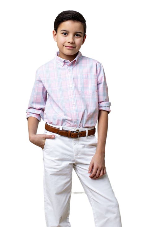 Boys' Organic Stretch Poplin Shirt, Kids