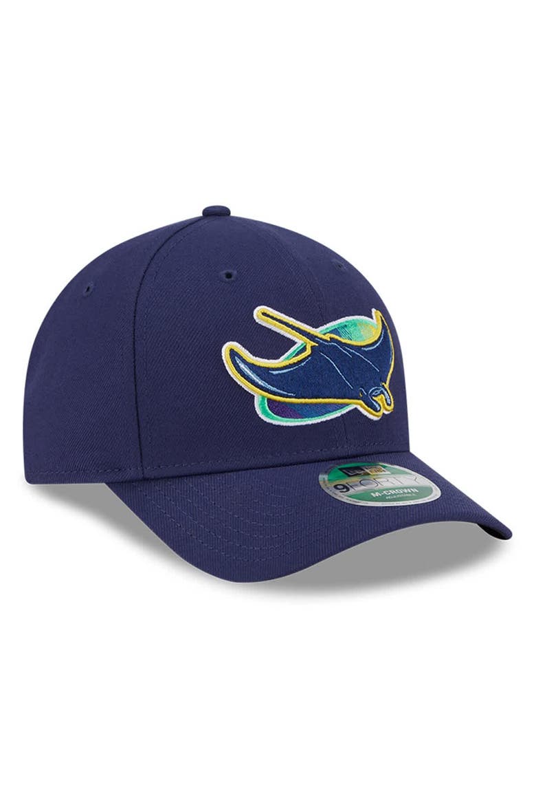 Men's New Era  Navy Tampa Bay Rays Player Replica 9FORTY Adjustable Hat, Alternate, color, Navy