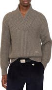 Burberry Shawl Collar Wool Sweater