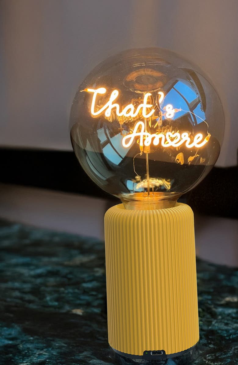 Message in the Bulb That's Amore Bulb Portable Table Lamp, Alternate, color, 