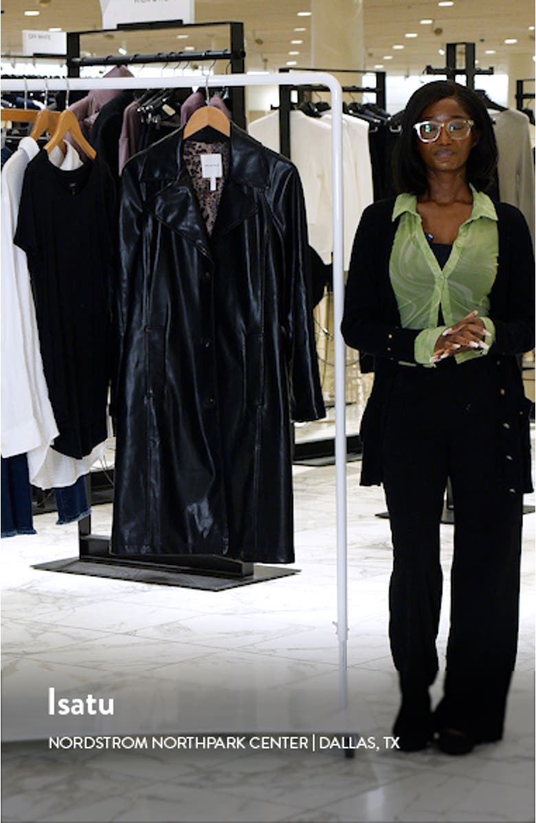 Faux Leather Topper Coat, sales video thumbnail