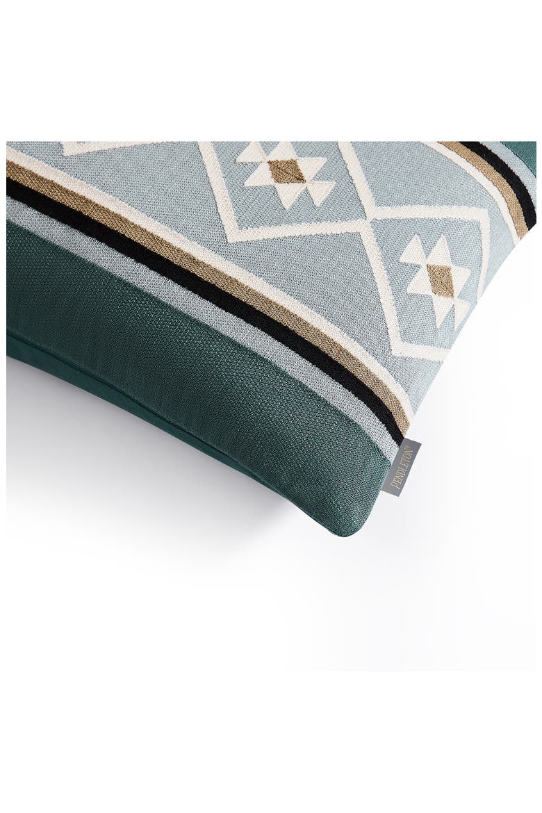 Quilted Star Lumbar Pillow, Alternate, color, BALSAM GREEN