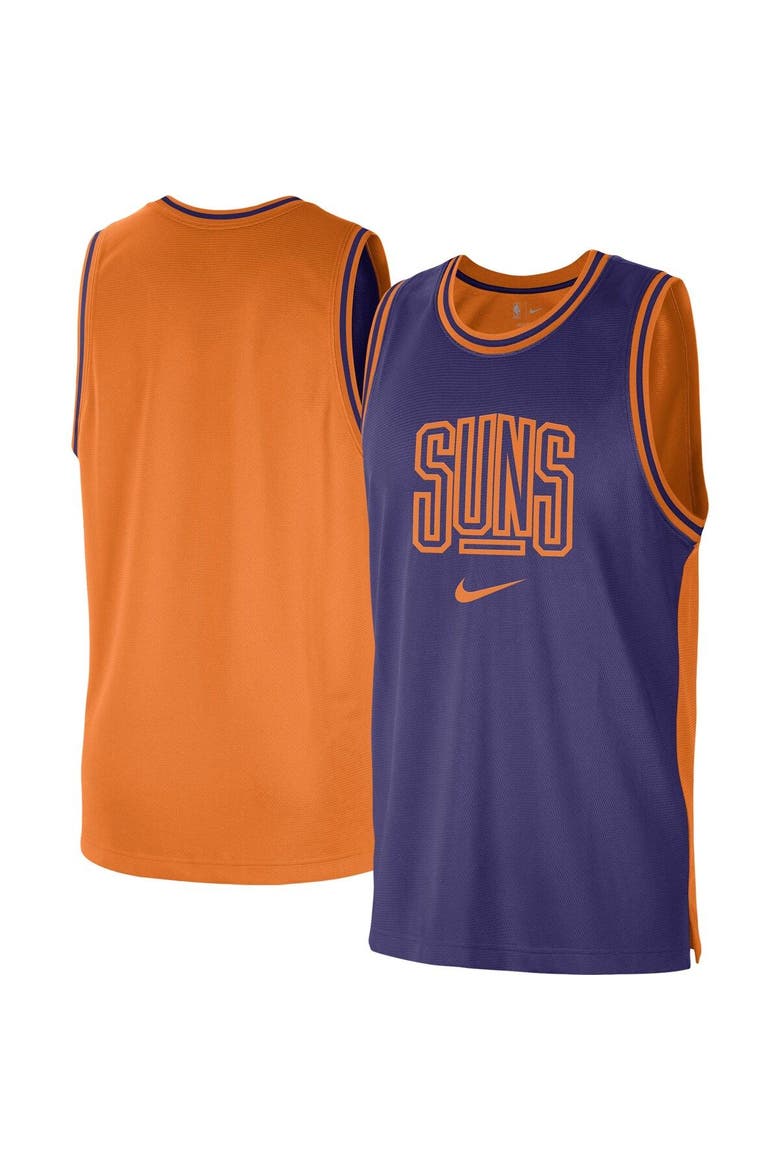 Men's Nike Purple/Orange Phoenix Suns Courtside Versus Force Split DNA Performance Mesh Tank Top, Main, color, Purple