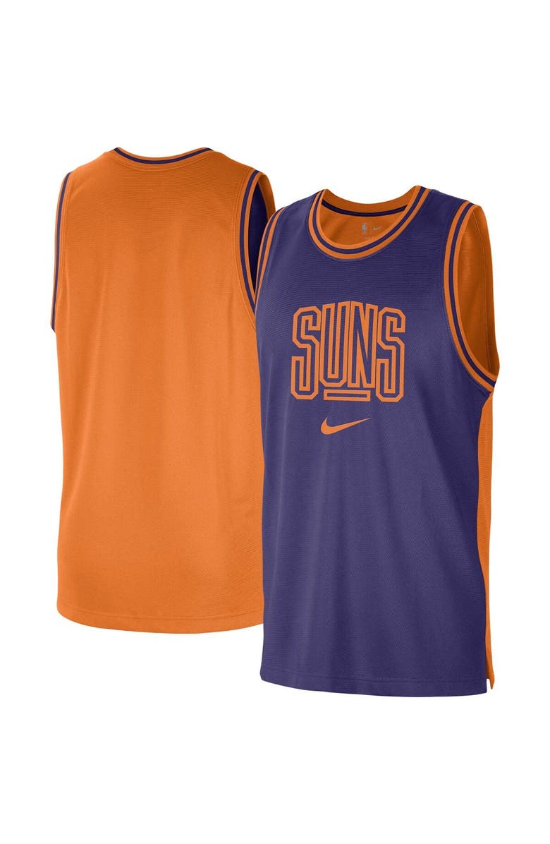 Nike Men's Nike Purple/Orange Phoenix Suns Courtside Versus Force Split DNA Performance Mesh Tank Top, Main, color, Purple
