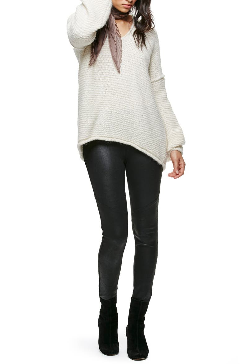 Never Let Go Faux Leather Pants, Alternate, color, BLACK