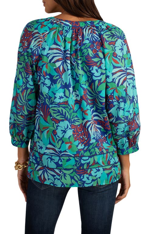 TRINA TURK TRINA TURK LIGHT HEARTED BALLOON SLEEVE TOP