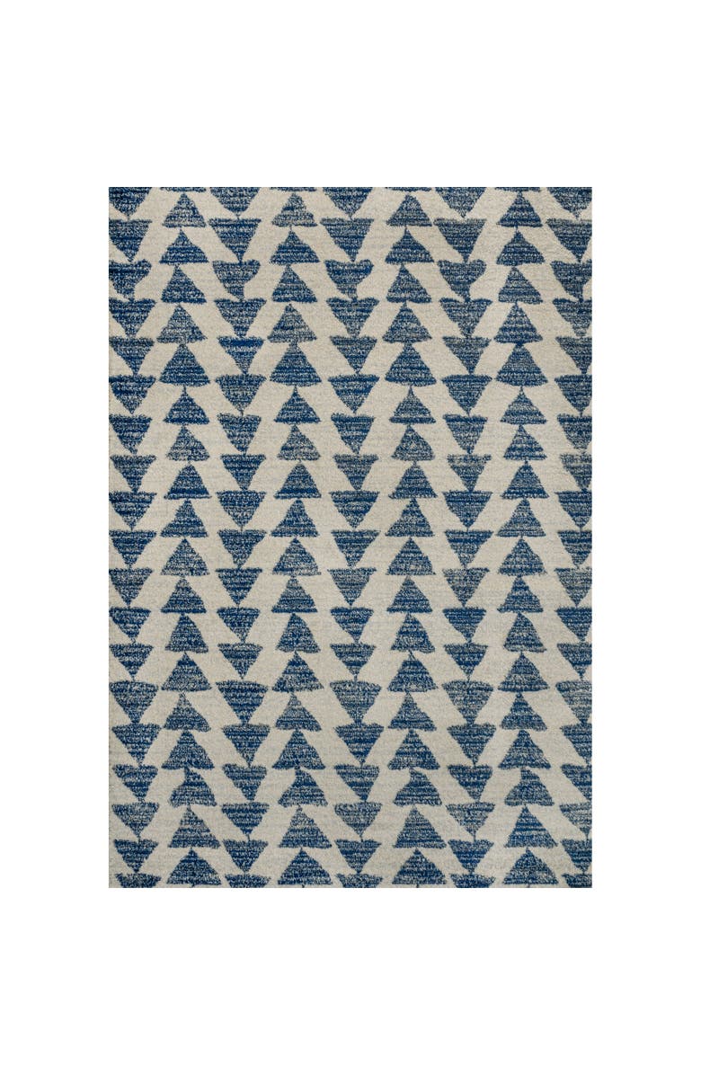 JONATHAN Y Aisha Moroccan Triangle Geometric Area Rug, Main, color, Cream/Navy