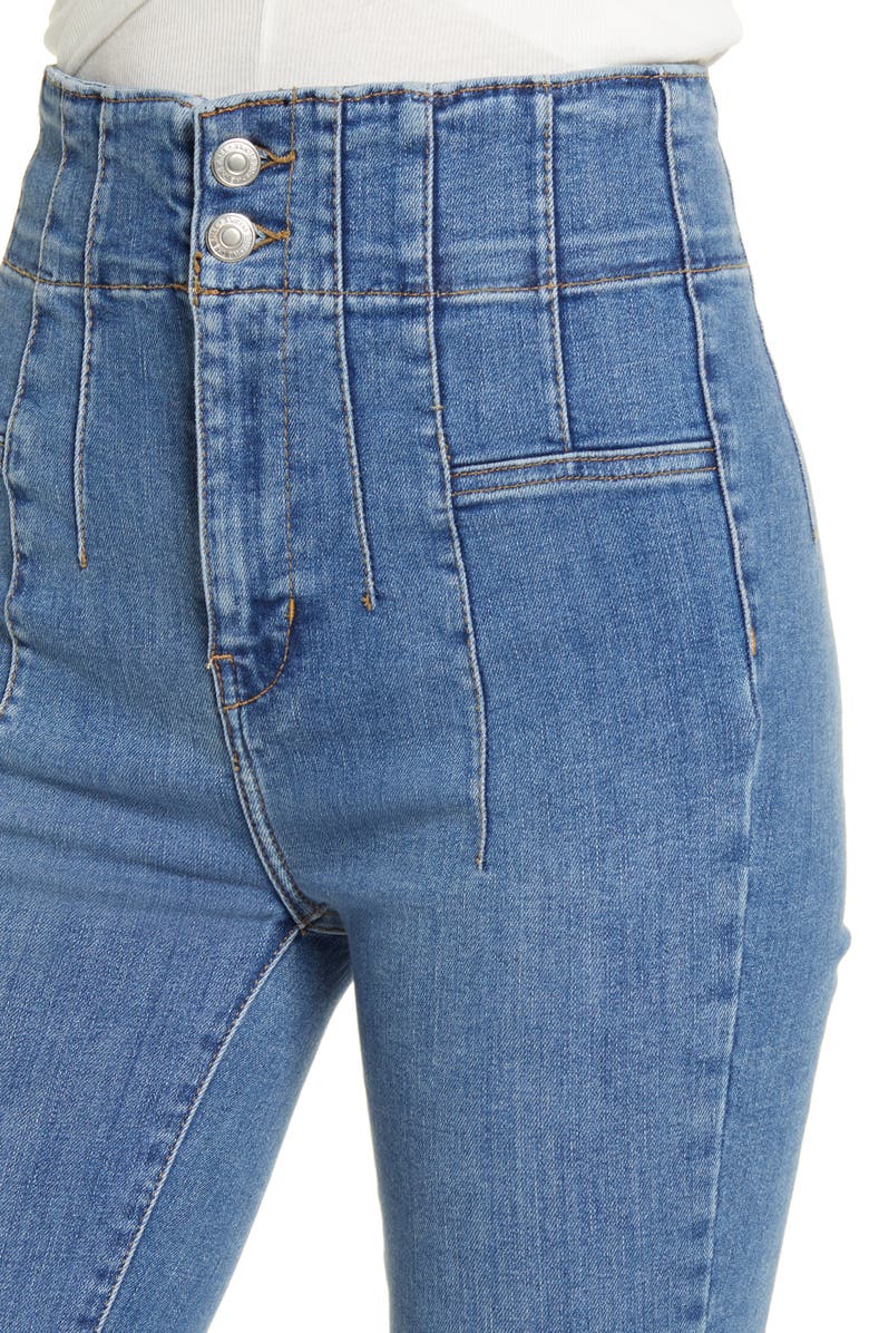 Free People We the Free Jayde Flare Jeans, Alternate, color, Sunburst Blue