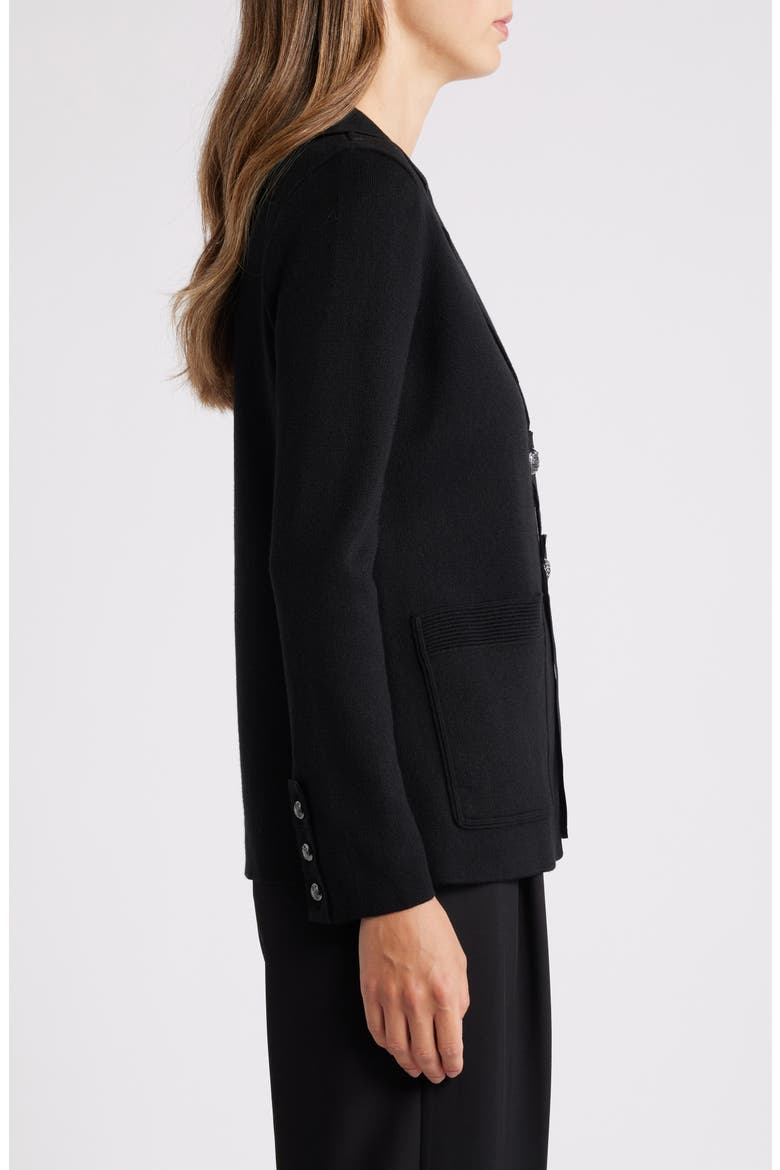 Clove Wool Blend Cardigan, Alternate, color, BLACK