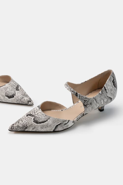 Bells & Becks Nadia Kitten Heel Mary Jane Pump In Gray