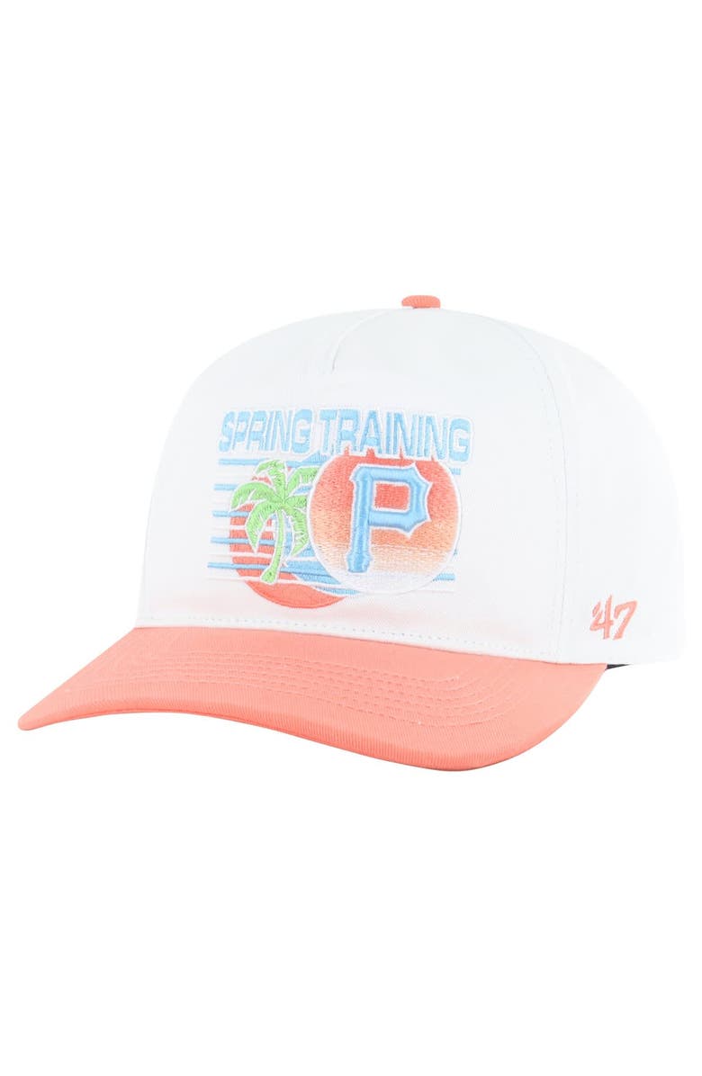'47 Men's '47 White Pittsburgh Pirates Spring Training Grapefruit League Solar Hitch Adjustable Hat, Main, color,