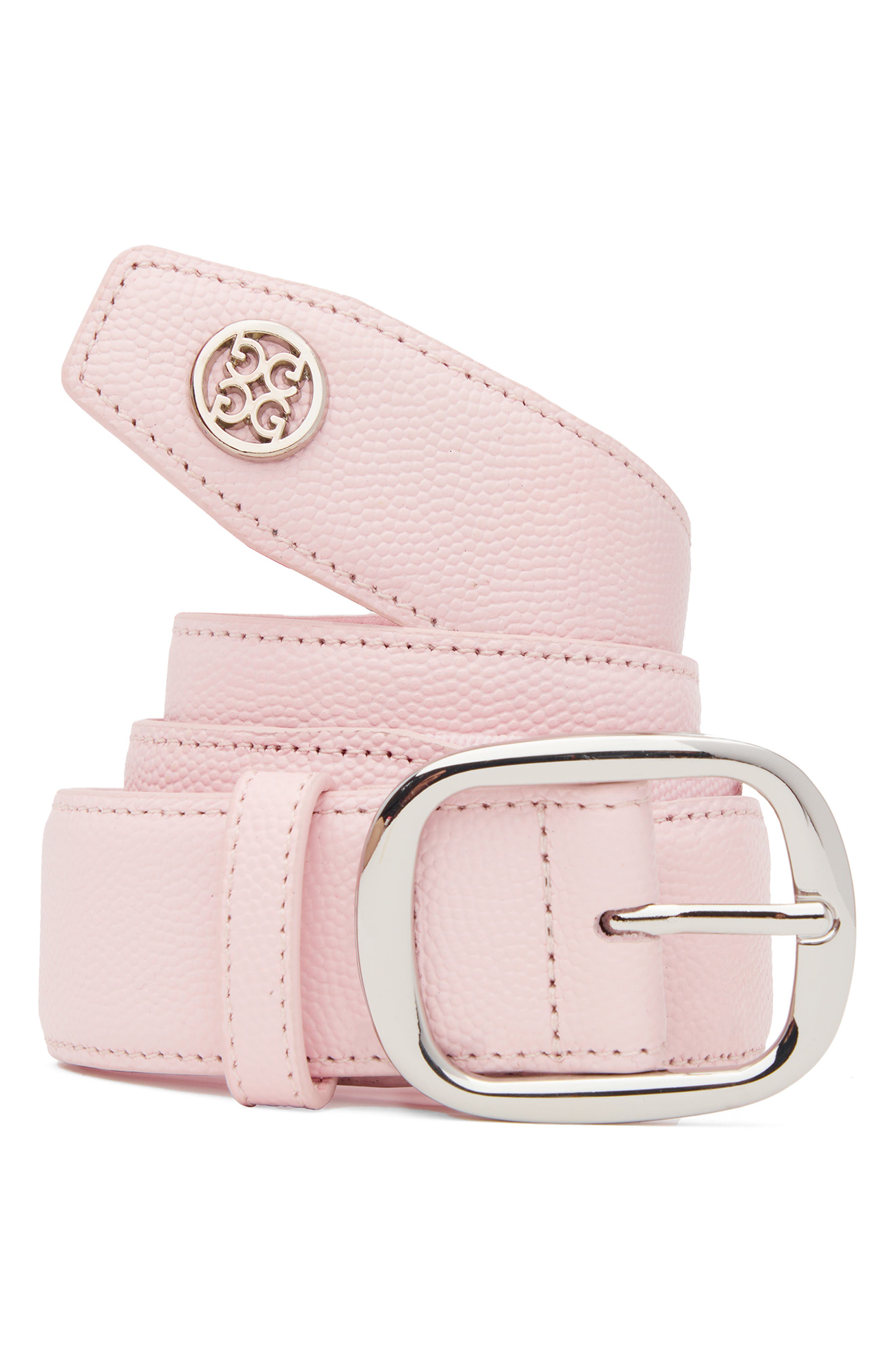 G/fore Circle Logo Belt In Blush