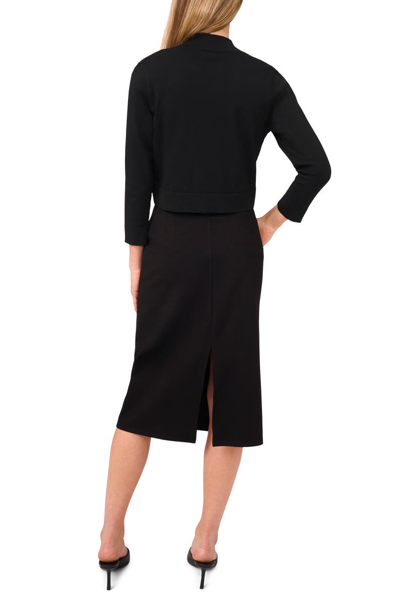 Halogen<sup>®</sup> Three Quarter Sleeve Shrug, Alternate, color, Rich Black