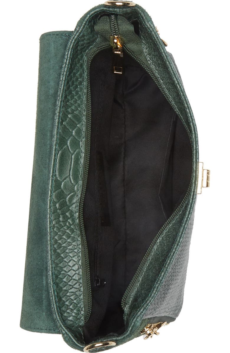 CHRISTIAN LAURIER Acil Alligator Embossed Leather & Suede Box Crossbody Bag, Alternate, color,