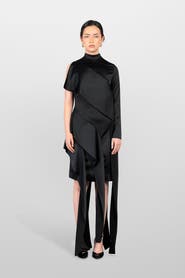 LAURA APARICIO Viscose Volant Dress