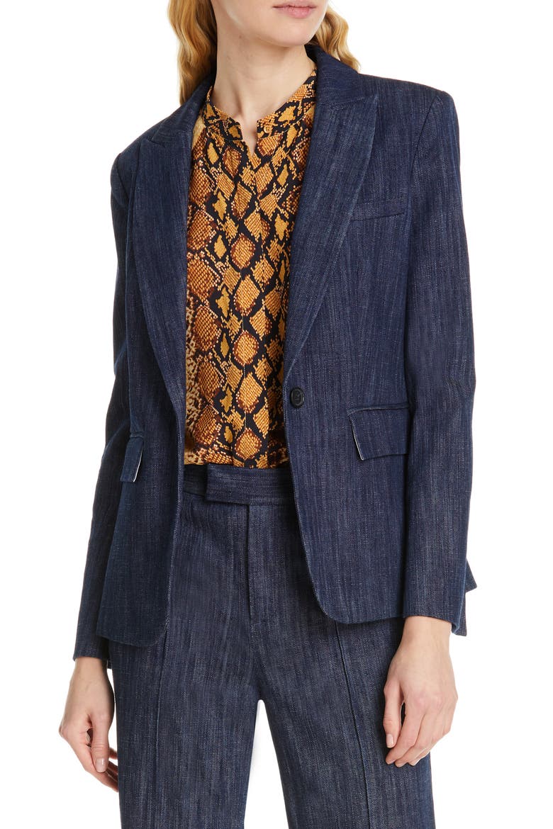 Anilah Blazer, Main, color, DARK INDIGO