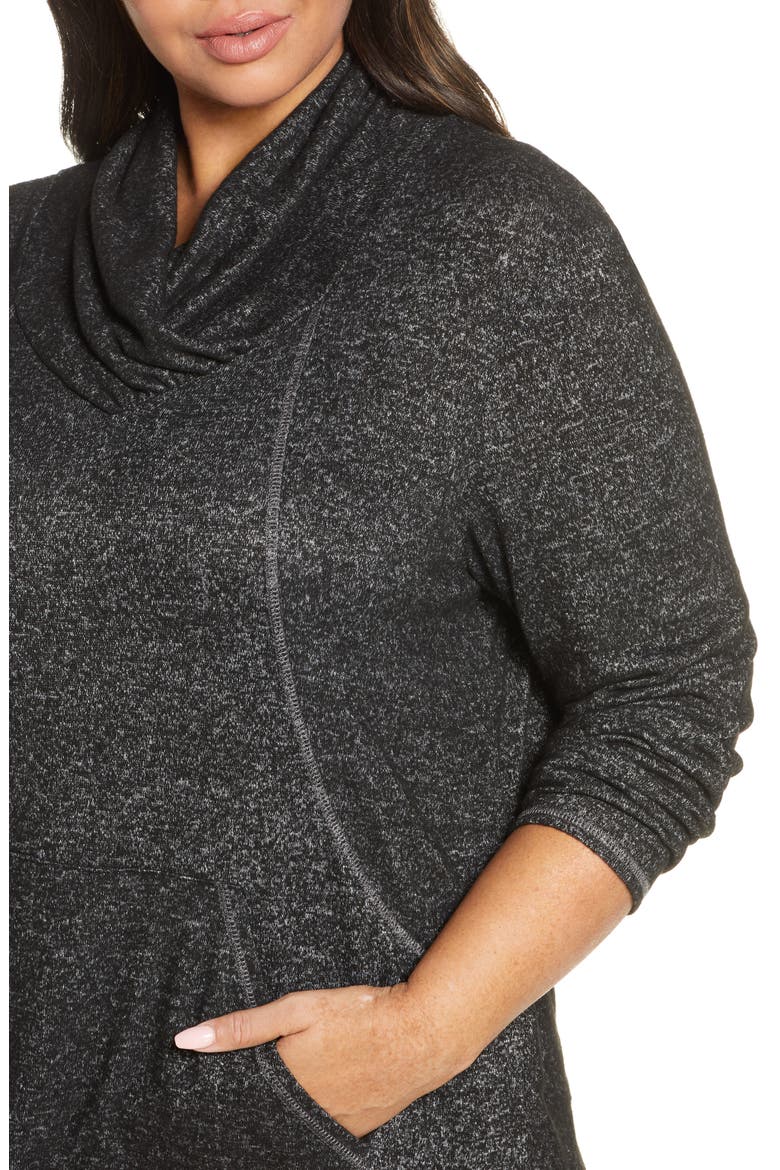 Drape Neck Pullover, Alternate, color, MARBLE BLACK