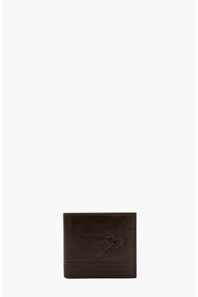 Gentleman Trifold Leather Wallet 517, Main, color, Brown