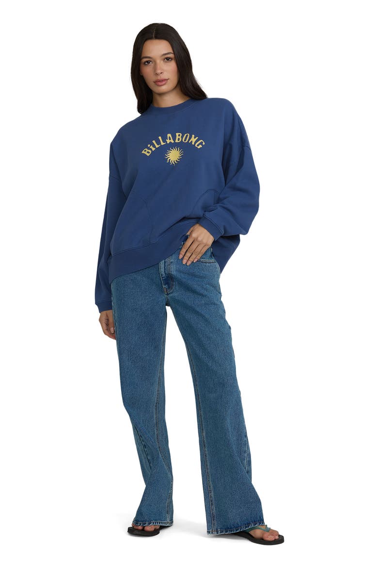Surf Camp Heritage Graphic Sweatshirt, Alternate, color, TRUE NAVY