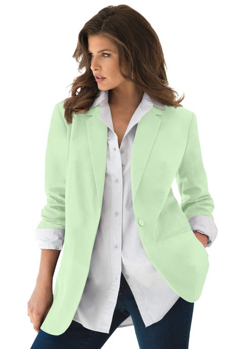 Plus Size Relaxed Boyfriend Blazer (Plus)