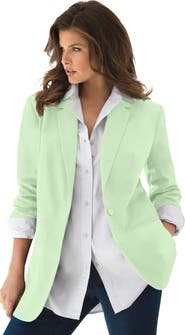 Roaman's Plus Size Relaxed Boyfriend Blazer