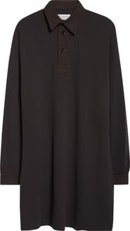 Maison Margiela Waffle Stitch Long Sleeve Wool Polo