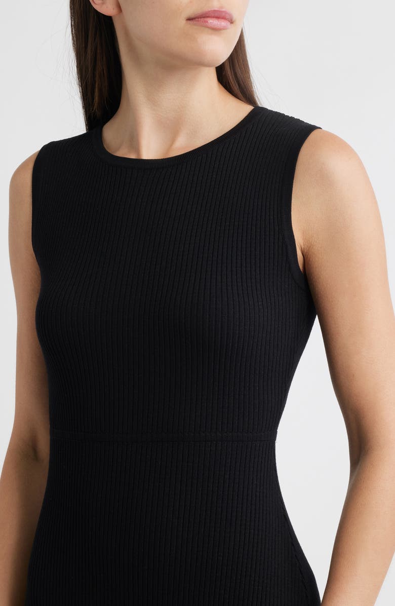 MOON RIVER Sleeveless Lace Sweater Dress, Alternate, color, Black