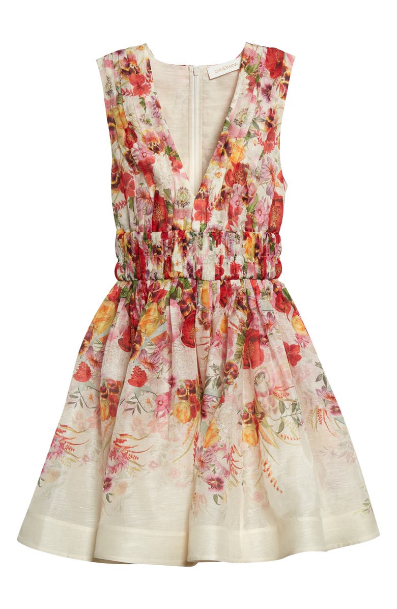 Zimmermann Wonderland Floral Print Organza Dress, Alternate, color,