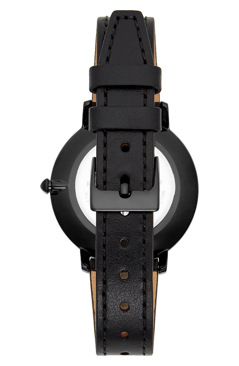Rebecca Minkoff Major Leather Strap Watch, 35mm, Alternate, color, 