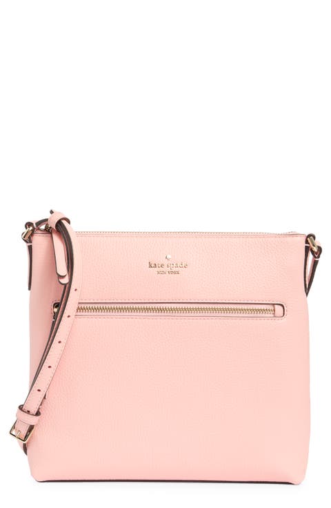 jackson top zip leather crossbody bag